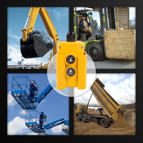 Image of Doppy Dump Trailer Remote 3 Wire, Hydraulic Power Pump Unit 12v DC for Single Acting Hydraulic Pump Power Unit Truck Lift Gate Cranes Wrecker