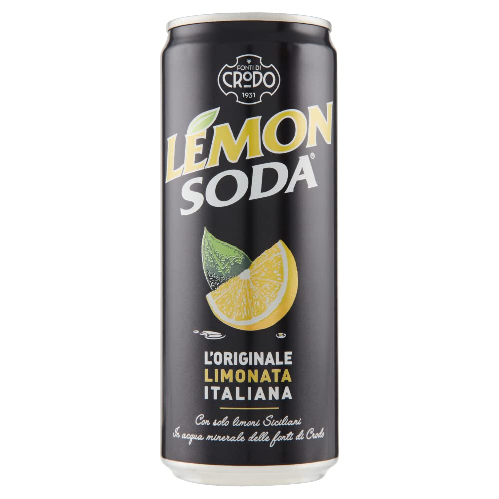 Campari Group Lemon Soda Lot de 24 bouteilles de soda au citron italien Limonata + Polpa gourmet italien 330 ml