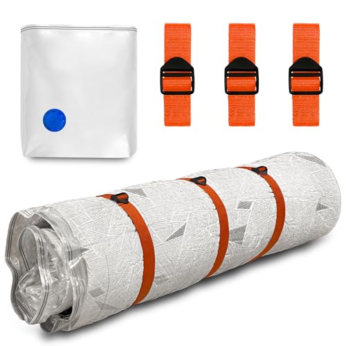 Mattress Vacuum Bag for Storage and Moving Vacuum Mattress Bag with Straps for Latex Hybrid and Foam Mattresses Single Size