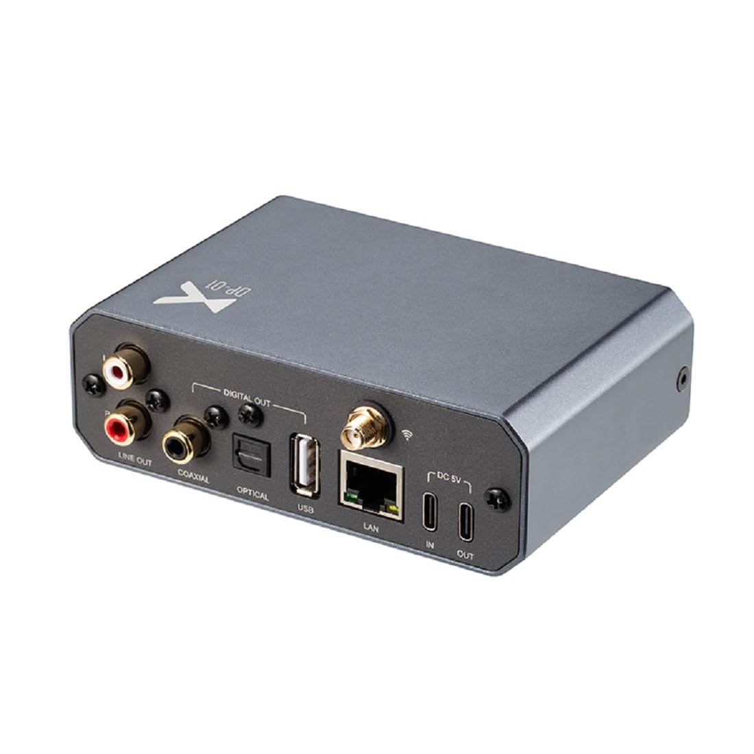 xDuoo DP-01 Lecteur Réseau Audio sans Perte, Streaming Audio Multi-Pièce avec Sorties USB/Coaxiale/Optique/RCA, Lecteur De Musique Numérique Ethernet Filaire 100 Mbps