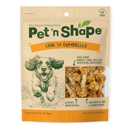 Pet 'n Shape Chik 'N Rice Dumbbells - All Natural Dog Treats, Chicken, 32 oz