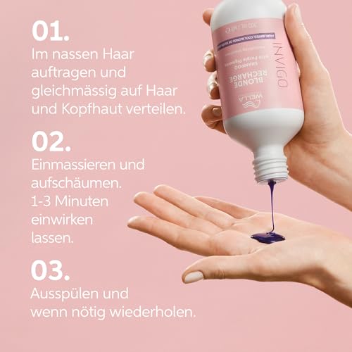 Wella Professionals Invigo Blonde Recharge Shampoo – Silbershampoo für blondiertes Haar – entfernt Gelbstich und belebt Blondtöne – mit Vitamin E – 500 ml