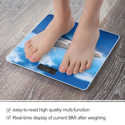 Báscula digital para baño con pantalla LED y sensor automático miniatura 5