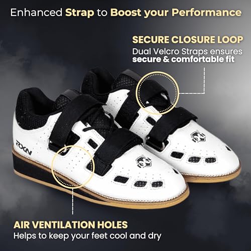 Image of RXN World Star Weightlifting Shoes for Men | Natural Leather with Mesh Lining Upper Eva Out Sole Weightlifting Shoes