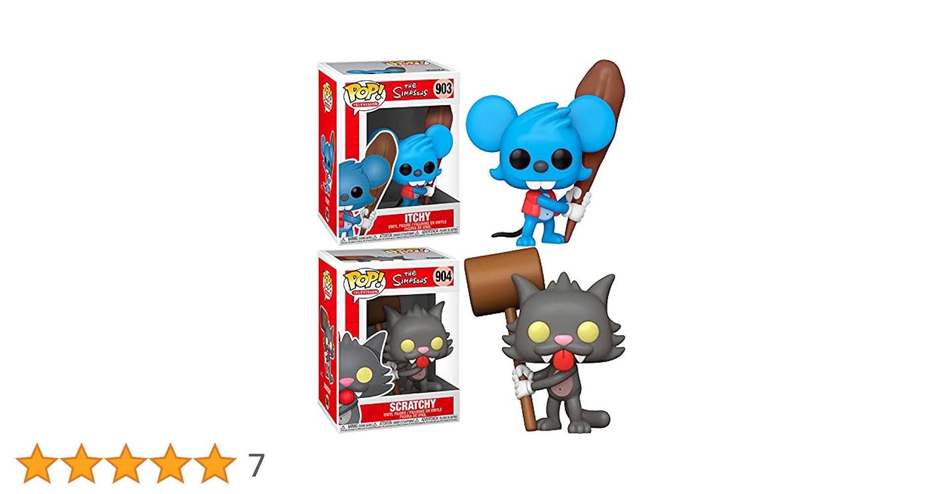 ファンコポップ　イッチー&スクラッチーセット　シンプソンズ A Cartoon Inside A Cartoon: Funko Pop! Television The