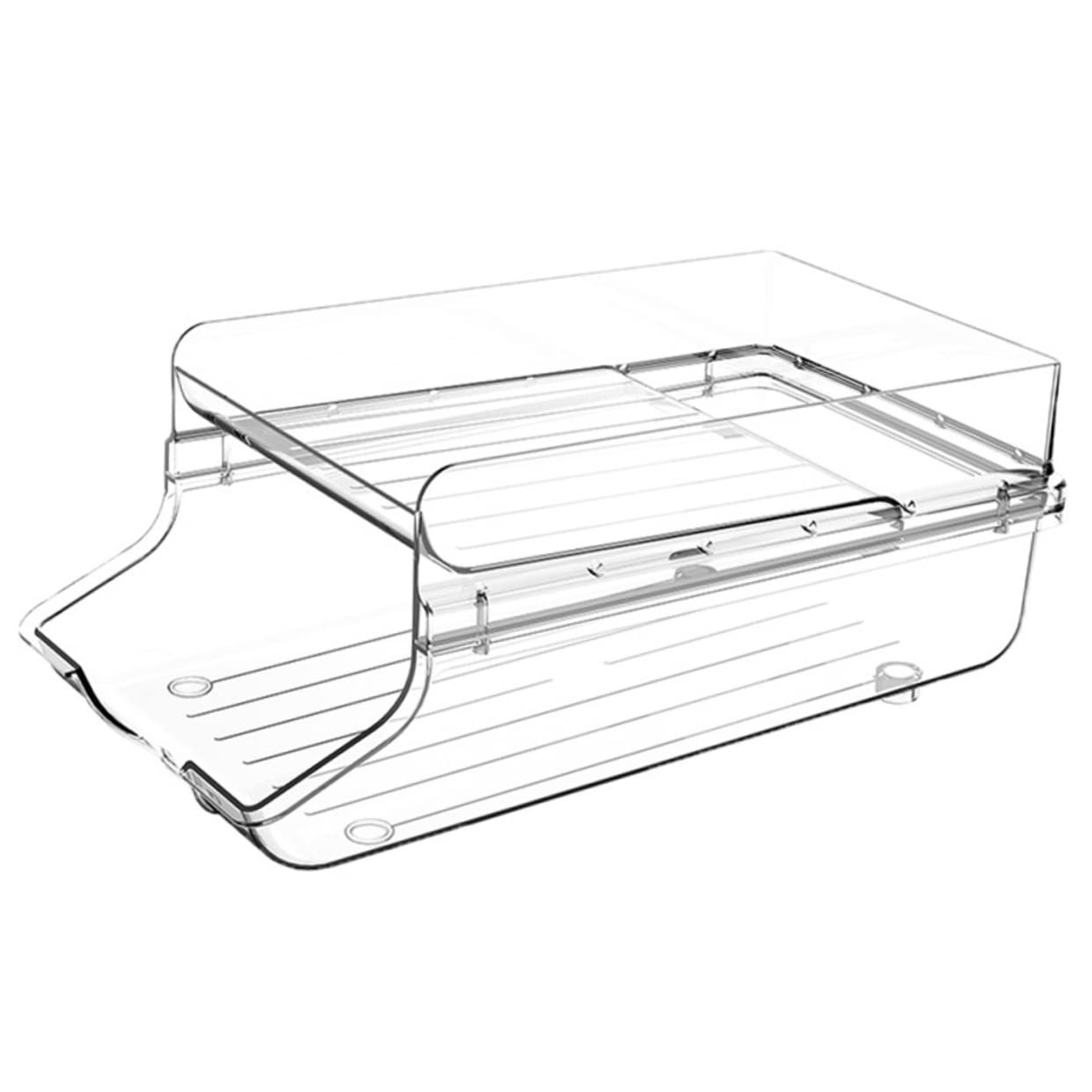 Sosoport Dispensador de Latas para Refrigerador de Doble Capa de Plástico | Organizador de Bebidas para Nevera, Diseño Automático de Rodado, 1 Pieza