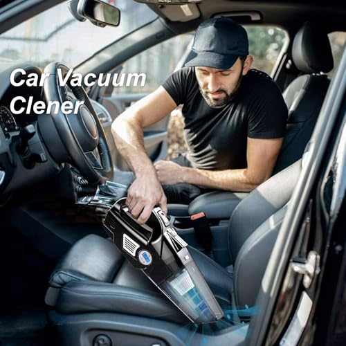 Image of KP-CVC30 Car Vacuum Cleaner with Tyre Inflator 8000Pa Suction Power Wet & Dry Cleaning LED Light 13FT Cord Portable Handheld Vacuum for Car