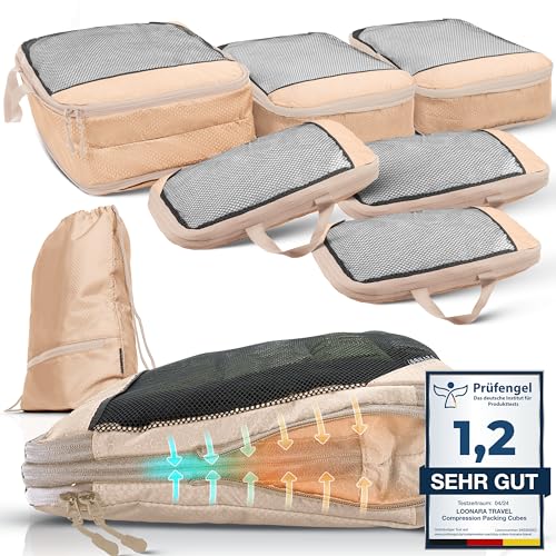 Packtaschen Kompression für Koffer und Rucksack [7-teilig] mit...