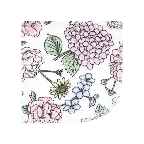 Image of Hudson Baby Unisex Baby Flannel Cotton Poly Washcloths, Vintage Blossom 10 Pack, One Size