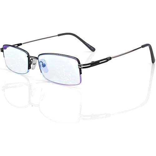 GOGELAS Reading Glasses Blue Light Blocking, Anti Eyestrain Computer Reading Glasses for Women and Men Readers.