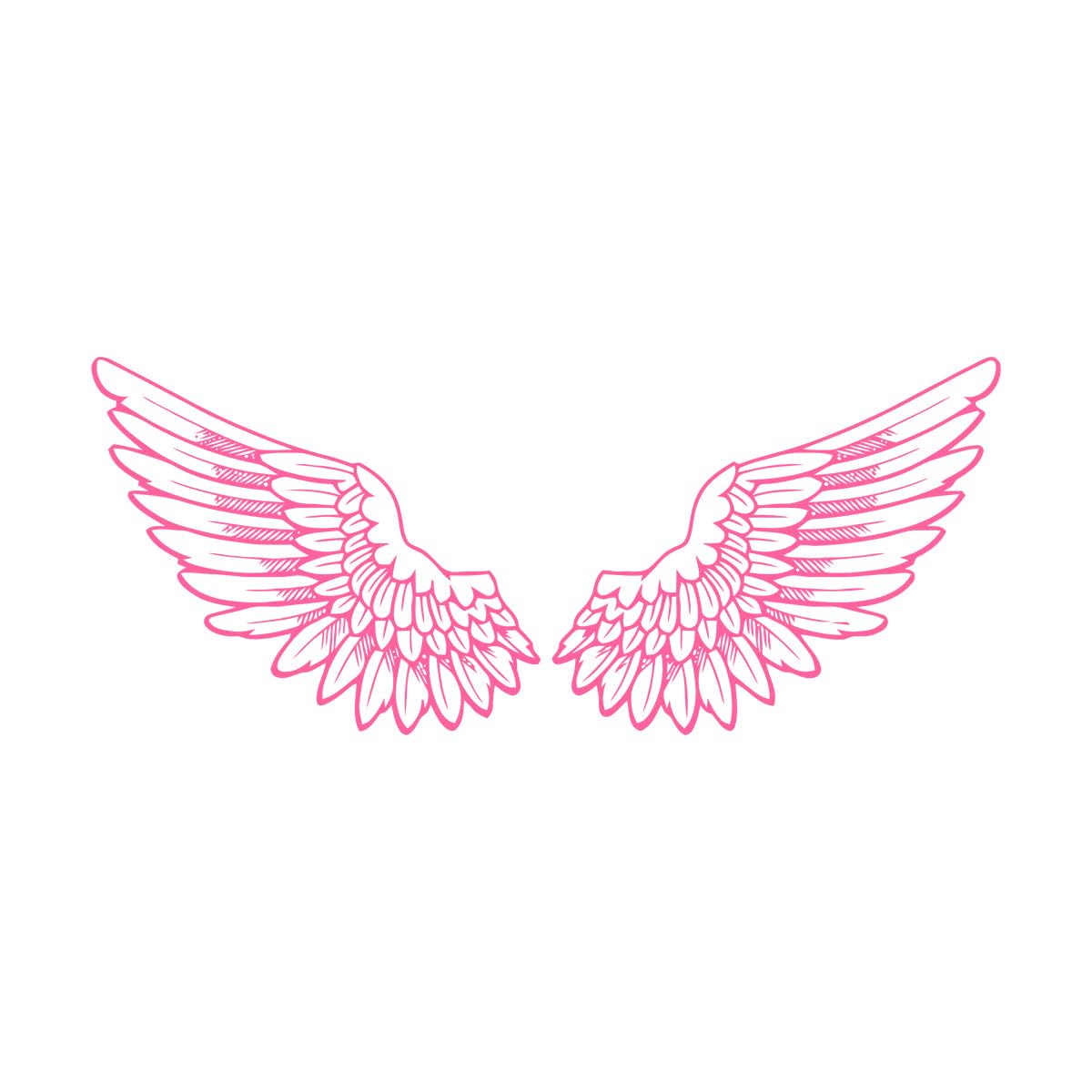 Tribal Vinyl Decal Memorial Guardian Inspirational Big Wings Angel Deco Custom Wings Vinyl Sticker Waterproof Murals Large - 58x141cm