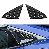 WZXDAUTO for 10th Gen Civic 2PCS Rear Side Window Louvers Air Vent Scoop Shades Cover Blinds Trim...