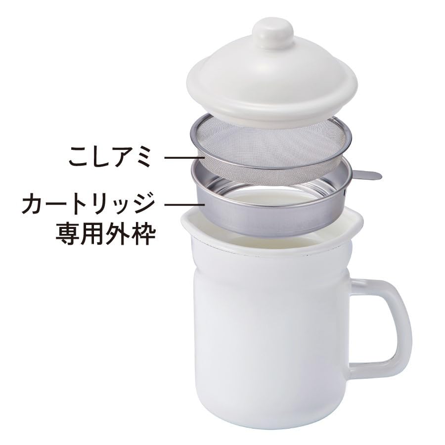 Amazon｜豊琺瑯 pure ホーローオイルポット WT サイズ：約W17.5 D12.5 