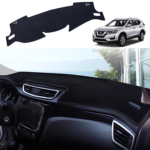 YOFAMO Dashboard Cover Dash Cover Mat Pad Carpet Custom Fit for Nissan Rogue 2014 2015 2016 2017 2018 2019 2020 Accessories Anti-Skid Center Console Protector Cover Mat(Black Edge)