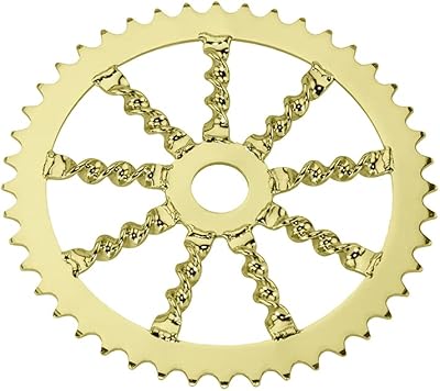 Lowrider Bike Flat Twisted Steel Chainring 1/2 X 1/8 44t Gold.