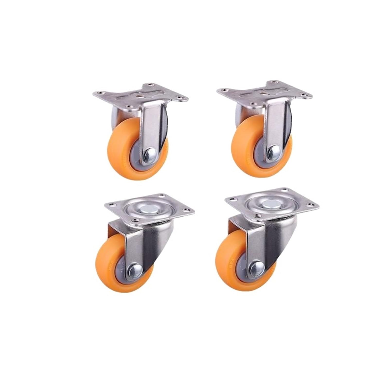 MXXDMOPD 4 Pieces/lot 1.5 inch Screw casters Orange PP Furniture Wheels Silent Display Cabinet Speakers(G)