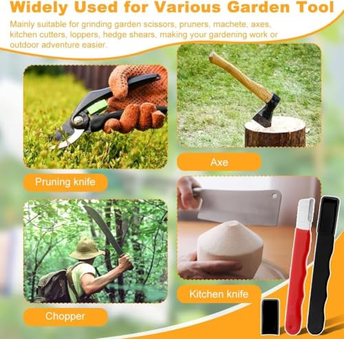 Image of Garden Tool Sharpener Stone for Pruners, Scissors & Pocket Knives - Blade Sharpening Stone (Multicolor) (Pack of 1)