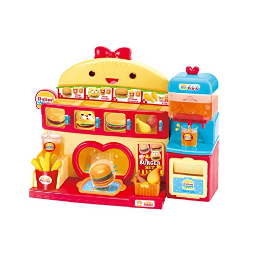 Dalimi TOYTRON, Burger Store Playset for Kids, Fast Food Vending Machine playset for Toddlers Ages 5 Years and Up, Including Magic Clay to Make Fries, Drum Sticks, Pancakes, and Shakes.