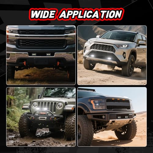 Image of SAE LED Fog Light DOT Approved Driving Off road Light Pods | 2PCS 3 Inch Waterproof CREE LED Pod Cube Light Street Legal Bumper Backup Fog Lights For Truck Pickup Motorcycle ATV UTV Boat