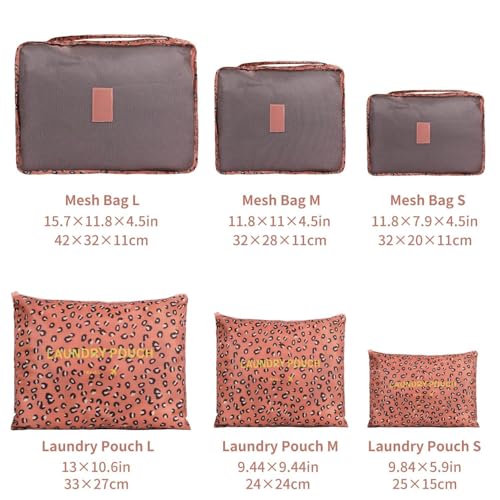 Image of Travel Organizer, Packing Cubes for Travel, Travel Essentials, Toiletry Bag, Packing Bags for Clothes, Travel Organizer for Women, Travel Pouch, Travel Organizer (LEAPORD)