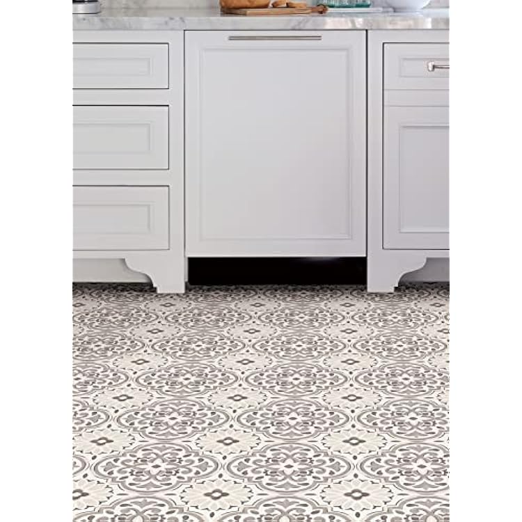FloorPops Gray Massimo Peel & Stick Floor Tiles, FP3988