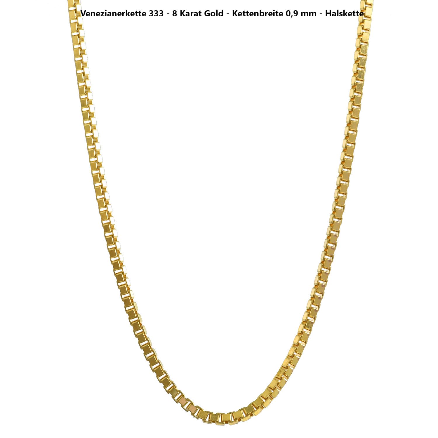 Edle Venezianerkette Halskette - 333-8 Karat Gold Juwelier Qualität