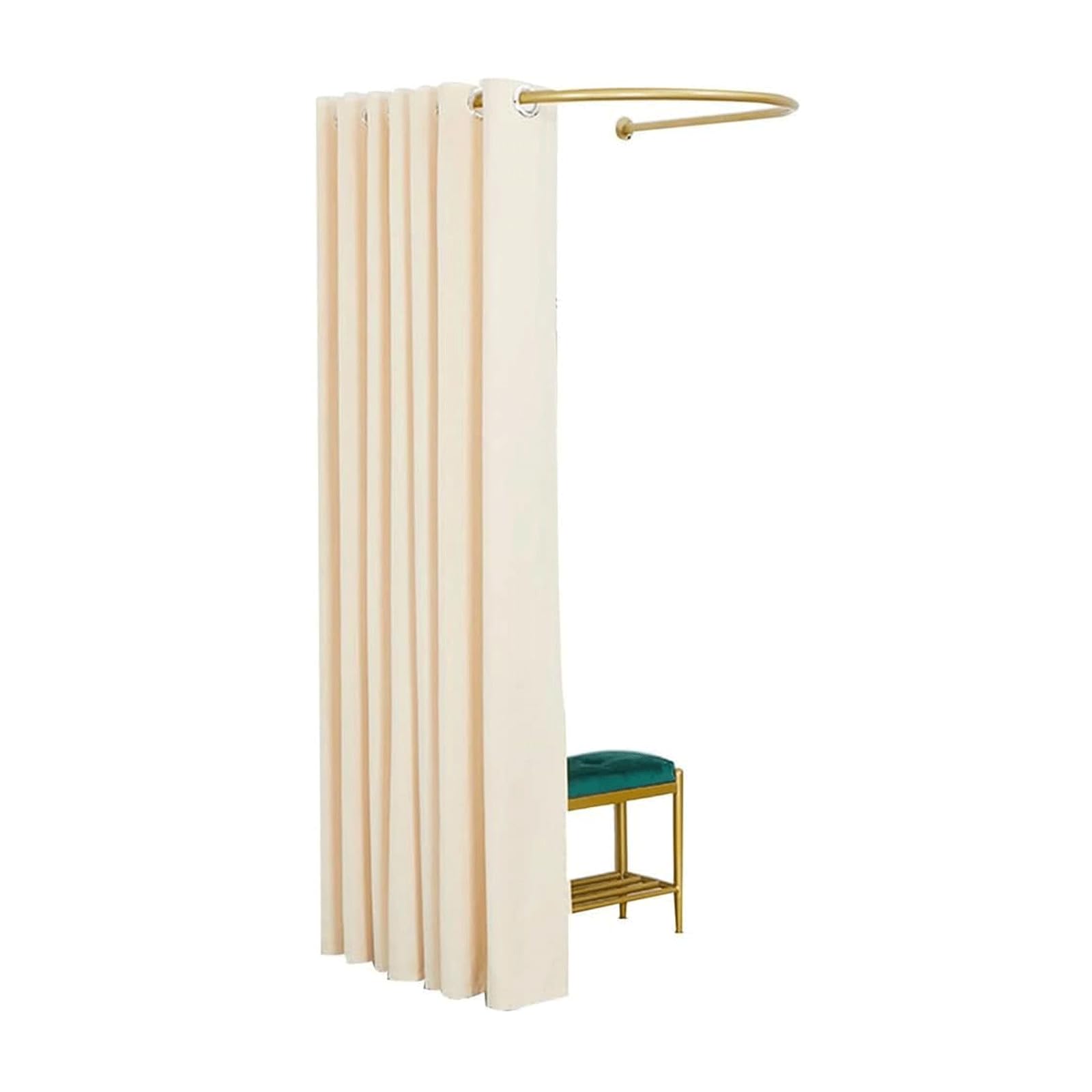 Vestiaire portable – Raccord en métal en forme de U avec espace d'intimité pour magasin de vêtements, centre commercial, dressing temporaire