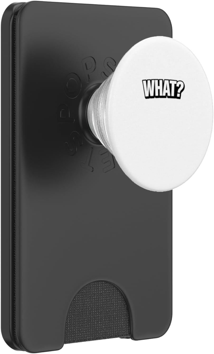 What Funny Meme Sarcastic Minimal Quote Aesthetic PopSockets PopWallet for MagSafe