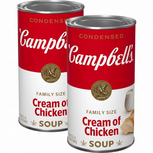 Campbell's Condensed Cream of Chicken Soup, Family Size 22.6 oz. Can (Pack of 2)