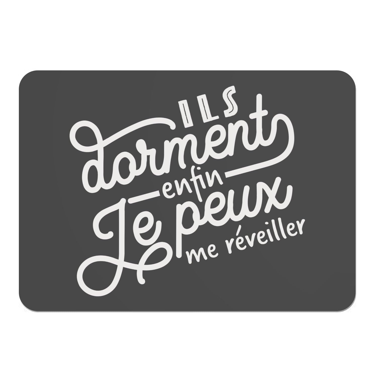 Sets de table souples dessous en liège napperons noir humour grand format