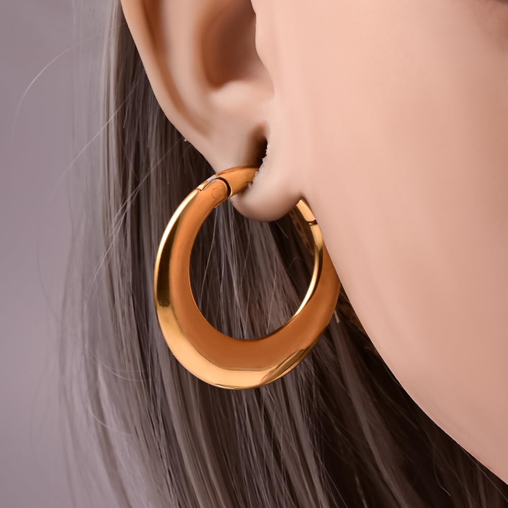 Vankula Pesi per Lobi Peso Dilatatori lobo orecchie ear weight in Acciaio inossidabile Cerchio piercing espansori Gioielli Uomo Donna 4mm 6mm Nero Argento Oro