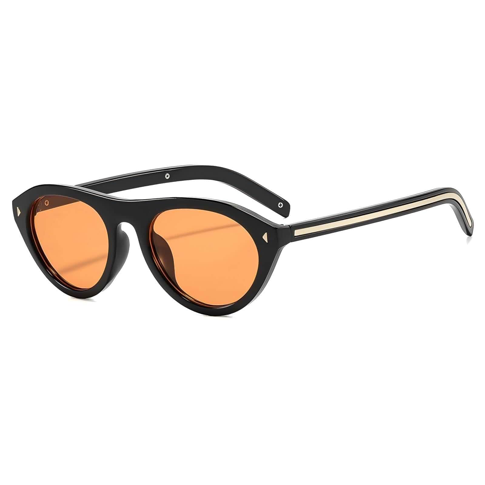 MCSFRSO Retro Oval Cat Eye Sunglasses for Women Men Vintage y2k 90s Narrow Cateye Shases with UV400 Protection