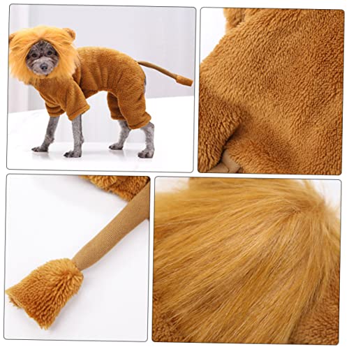 WOONEKY 1 Unidade Animal de estimação se transforma em roupa de leão roupa pet roupinha pet cão hood