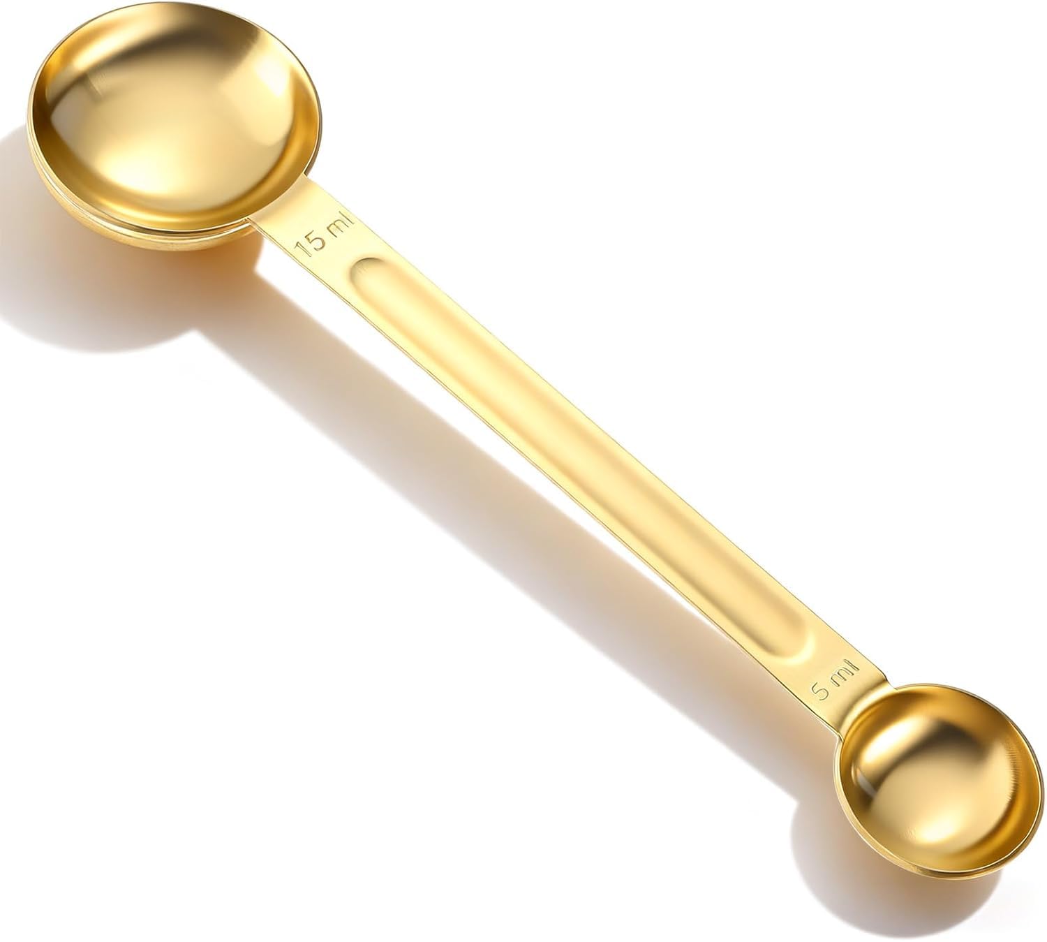Coffee Measuring Spoon, Measuring Spoon, Golden Stainless Steel Double-Ended Scoop for Precise Baking and Coffee Brewing, Deep Container Access with Long Handle Design-image-4