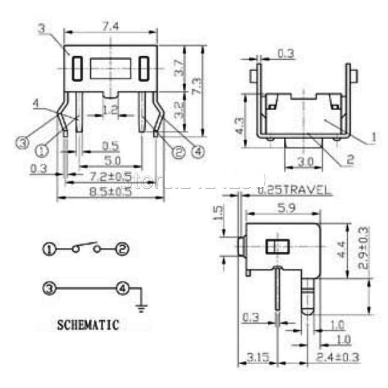 Interrupteur tactile HEPBAK à bouton-poussoir réactif 3x6x5mm pour commande stable - 2