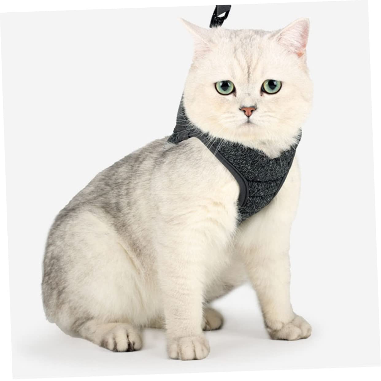 INOOMP 3pièces pour Chat Léger Et Confortable Harnes Maille Respirante pour Chats Adultes Accessoire Chic Et Pratique pour Promenade Toute Sécurité