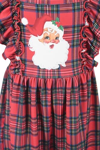 Image of Unique Baby Girls Smocked Holiday Dress for Big Kids and Toddler Outfit Clothes with Embroidery