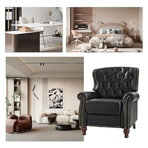 Hulalahomegenuineleatherreclinerchairwithsolidwoodfeetmodernadjustabletuftedpushbackarmchairwrivetdecorationhometheaterseatingsinglerecliningsofaforlivingroomblack Urban Country Home Decor Hulala home genuine leather recliner chair with solid wood feet modern adjustable tufted push back arm chair wrivet decoration home theater seating single reclining sofa for living room black urban country home decor