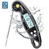 digital thermometer test equipment Humanisiertes Detail-Design  – Habor Bratenthermometer  Die Temperaturrichtlinien auf der Verpackung helfen Ihnen dabei, den gewunschten Gargrad Ihrer Lebensmittel zu erzielen.  
 – Mit einem großen Loch zum Aufhängen, einem eingebauten Magneten und den Klebepunkten von VELCRO können Sie das Küchenthermometer einfach an einem Kühlschrank oder einem anderen schnell erreichbaren Ort anbringen. 
 – Steak, BBQ, Marmelade oder eisiges Bier, von heiß bis eiskalt, wie Sie es nennen!