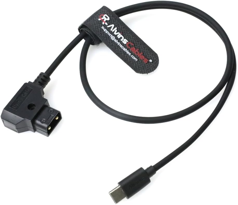 Alvin's Cables Dtap to USB-C Power Cable for DJI Focus Pro Motor, 2ft Ultra Soft D-tap to Type-C Enhanced Power for Tilta Nucleus Nano II Wireless Lens Control Motor