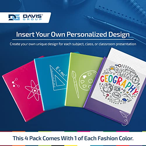 Image of Easyview 3-Ring Binder, 2 inch Round Rings, Fashion Colors, 4 Pack