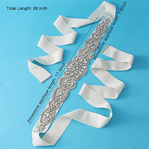 Rhinestone Wedding Bridal Belt for Women Formal Dress Handmade Crystal Wedding Sash Belt for Bridesmaid Dress3