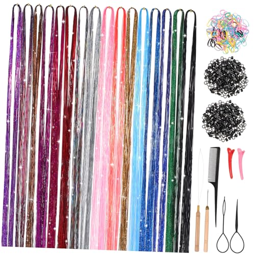 Kit Tinsel Cheveux Anti-Chute : Fixation Sûre avec Outils pour Paillettes