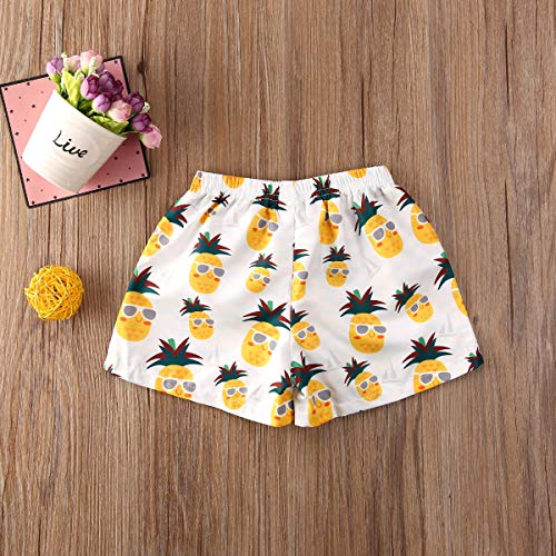Image of BULINGNA Toddler Baby Boys Swim Shorts Coconut Tree and Leaves Print Swimming Trunk Kids Boy Waves Swimwear