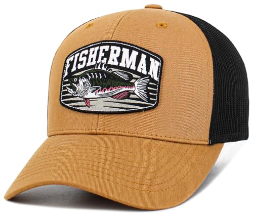 Image of KBETHOS Outdoor Hunting Fishing Lake Life Tactical Distressed Baseball Cap Dad Hats Adjustable Unisex