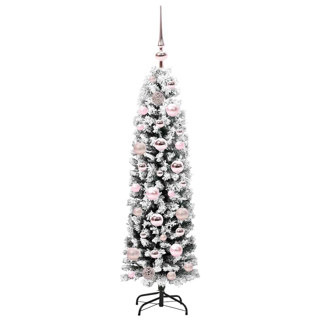 Albero di Natale artificiale, 120 cm, verde, con 150 LED bianco caldo, supporto robusto, alimentato tramite USB, per interni ed esterni protetti, decorazione per feste