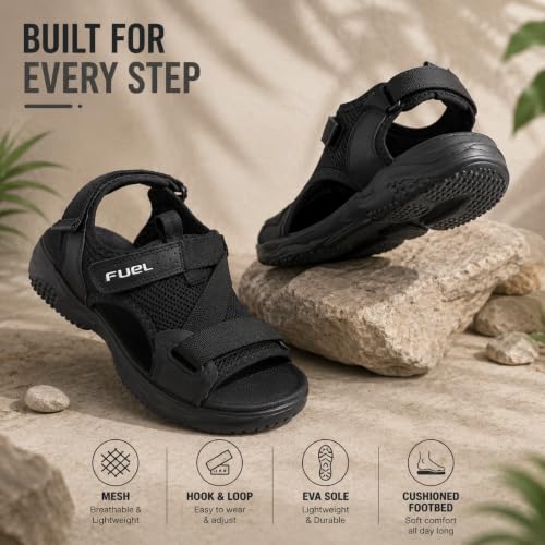 Image of FUEL Gabbroo Comfortable & Lightweight Casual Sports Sandals for Mens with Anti-Skid & Flexible EVA Sole for Running, Walking