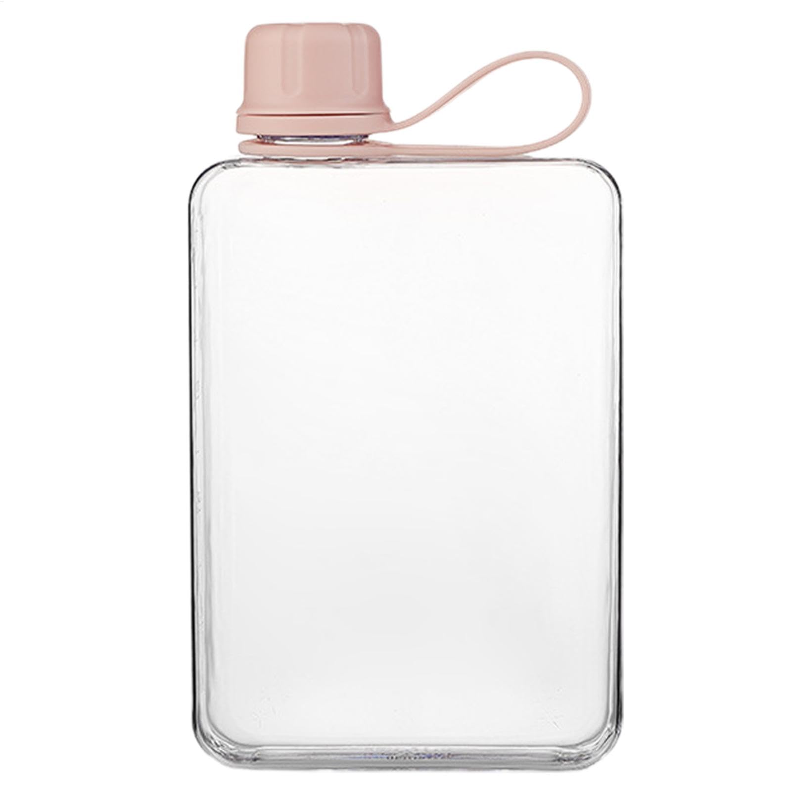 Pocket Water Bottle - 500ml Flat Water Bottle | Memo Paper Water Bottles | Leak-Proof Travel Water Bottle, Outdoor Slim Cold Water Flask, Sports Water Bottle for Fitness, Gym, Hiking, Cycling