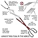 BBQCroc 3-in-1 Barbecue Tool 26-inch Extra Light and Super Long Heavy Duty Tongs, Spatula and Grill Scraper (Red) – Longest BBQ Tool Ever!