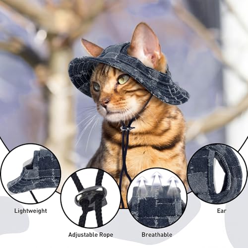 Sombrero de esfinge con agujero para las orejas: mini sombreros de gato 7